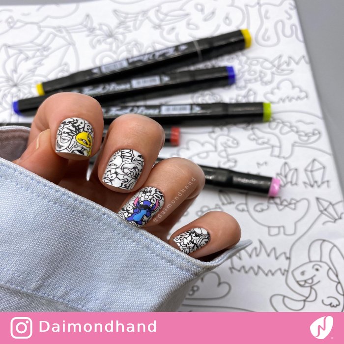 Coloring Book Inspiration Nails